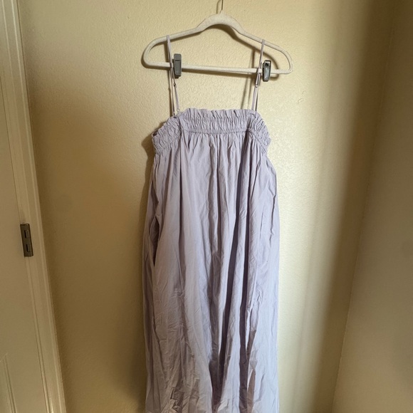 Madewell Poplin Ruffle A-Line Maxi Dress Sz XL in Lilac NEW Cottage Cotton - Picture 9 of 9
